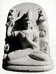 Bodhisatwa Manjusri memegang pedang, dari Candi Jago, 1343.