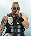 Joakim Brodén of Sabaton is known for wearing a distinctive vest with metal plates when performing with the band.[21][22][23]
