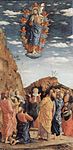 Tempera auf Holz: Andrea Mantegna, Christus von Engeln getragen, um 1461