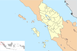 Sibolgan sijainti Pohjois-Sumatralla