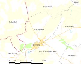 Mapa obce Longaulnay