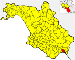 Lokasi Vibonati di Provinsi Salerno