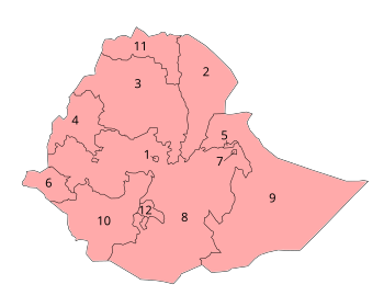 Etyopya'nın bölgeleri ve özel yönetimli şehir bölgeleri