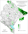 Share of Muslims in Montenegro by settlements 1981