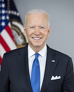 Presidentti Joe Bidenin virallinen muotokuva vuonna 2021.