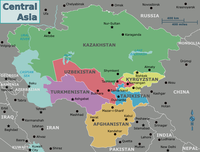 Political map of Central Asia and the Caucasus (2000)