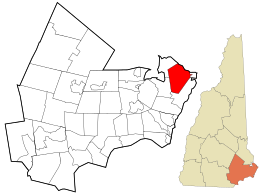 Location in Rockingham County and the state of New Hampshire.