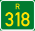 Regional route R318 shield