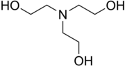 Skeletal formula of triethanolamine