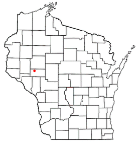 Plasare în comitatul Eau Claire, statul  Wisconsin
