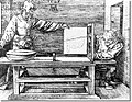 homem desenhando um alaúde - 1525