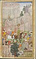 Babur et son armée dans la vallée d'Urvah à Gwalior.