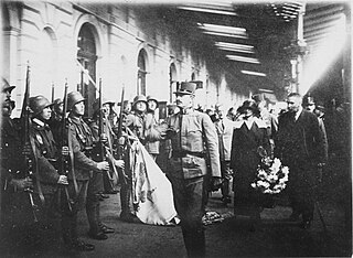 Karel I. v Maďarsku roku 1921 při jednom ze svých pokusů o návrat