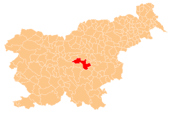 Location of the Municipality of Litija in Slovenia