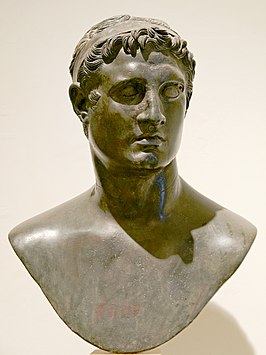 Buste van brons van mogelijk Ptolemaeus II Philadelphus uit Herculaneum Museo Archeologico Nazionale di Napoli