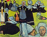Émile Bernard, Mulheres Bretãs no Prado (O Perdão de Pont-Aven), 1888.