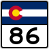 State Highway 86 marker