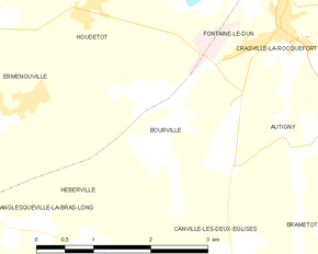 Poziția localității Bourville