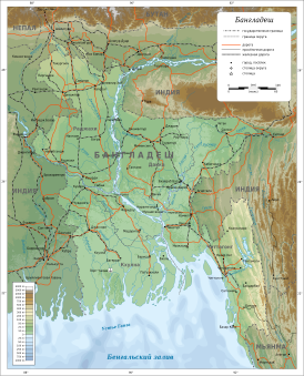 карта: География Бангладеш