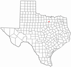 Location of Rhome, Texas