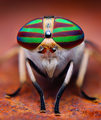 Les yeux composés d'une mouche