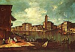 Francesco Guardi: Canal Grande i San Geremia, sedd från en tilläggsplats för gondoler