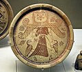 Déesse ailée à tête de Gorgone, maîtresse des oiseaux, terre cuite provenant de Cameiros à Rhodes, 600 A.C., British Museum.[93]