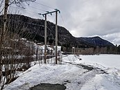 Kraftlinje i Kviteseid. Disse er vanlige i hele Telemark.