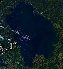 Satelitowy wobraz Ladogaskeho jězora