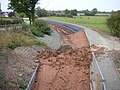 Puddle clay lining and temporary end stop at Redwith Bridge, October 2007