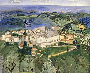 Landskab ved Vence i Provence, 1920-21. Statens Museum for Kunst