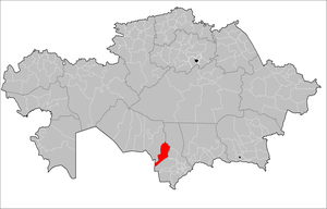 موقعیت شهرستان جاناقرغان در نقشه