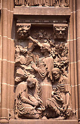 Detail of the sculpture on the facade by J. Massey Rhind