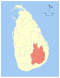 Map showing the location of Uva Province within Sri Lanka