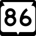 State Trunk Highway 86 marker