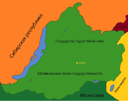 Stato di Burizia-Mongolia Буряад-Монгол улас ᠪᠤᠷᠢᠠᠳ ᠮᠣᠩᠭᠣᠯ ᠪᠤᠯᠤᠰ 1917-1921 - Localizzazione