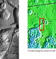 Huge canyons in Aureum Chaos. Click on image to see the gullies which may have formed from recent flows of water. Gullies are rare at this latitude. Location is Margaritifer Sinus quadrangle.