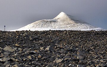 Toppglaciären i augusti 2011.