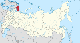 Localisation de Oblast de Mourmansk