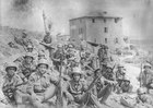 Tropas brasileñas tras la captura de Massarosa, Italia, 1944