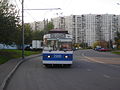 Троллейбус ВМЗ-170 № 2599 следует в парк в табличкой «В Ново-Косино»
