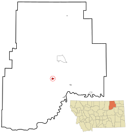 Location of Glasgow, Montana