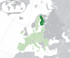Фінляндія на географічній карті