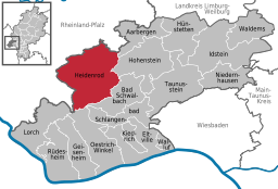 Läget för Heidenrod i Rheingau-Taunus-Kreis