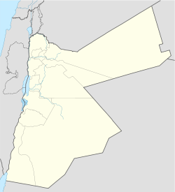 Ligging van Petra op 'n kaart (Jordanië)