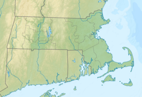 Map showing the location of Myles Standish Monument State Reservation