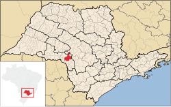 Localização de Santa Cruz do Rio Pardo em São Paulo