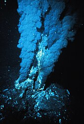 A hydrothermal vent in the Atlantic Ocean