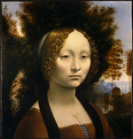 Ginevra de' Benci Olio su Tavola, 42x37, National Gallery of Art, Washington, D.C.