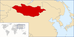 Location of Mongolia